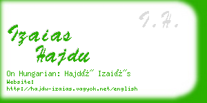 izaias hajdu business card